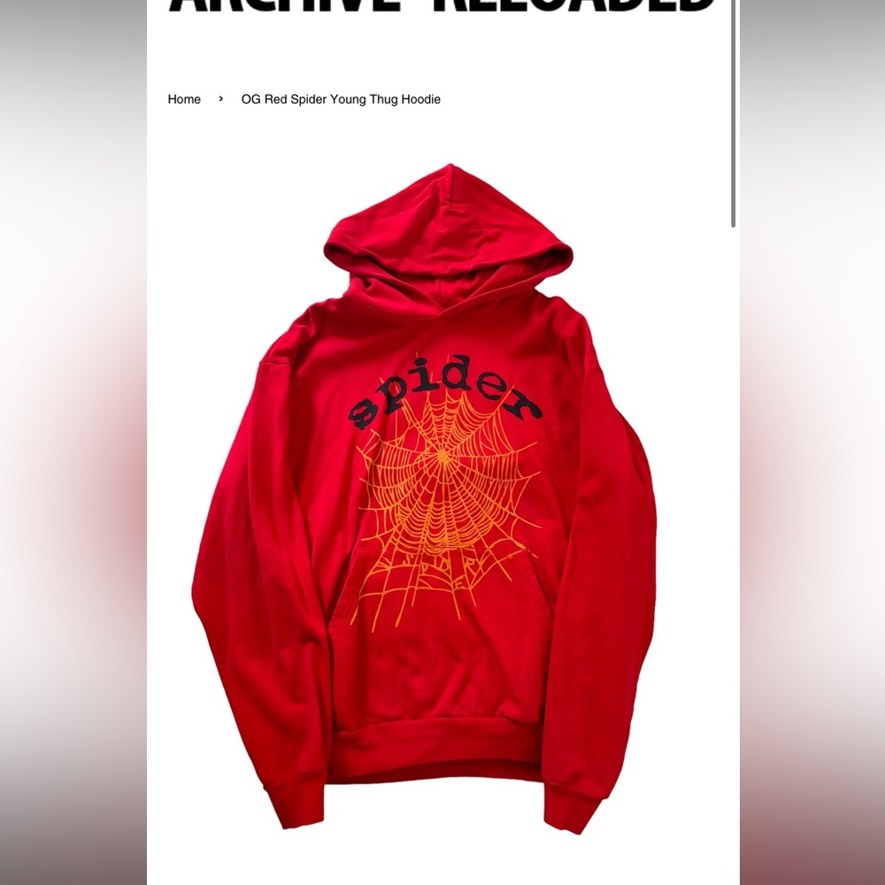 Young thug spider hoodie in red
